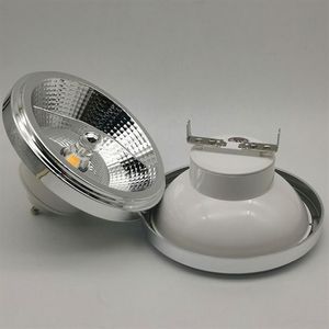 LED Down Lamp varm kall vit belysning Dimble AR111 Embedded Cob LED Spotlight 12W GU10 Takljus ES111 AC85-265V DC12V242M