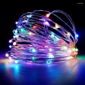 Strings Christmas LED Lights 2m 5m 20m 20m USB Garland na zewnątrz domowy domek domowy Wróżka