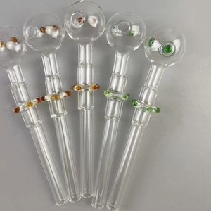 Creative 5.5inch Thick Pyrex Straight Glass Oil Burner Pipe Clear Tube Smoking Accessories Tobacco Herb Hand Spoon Pipes