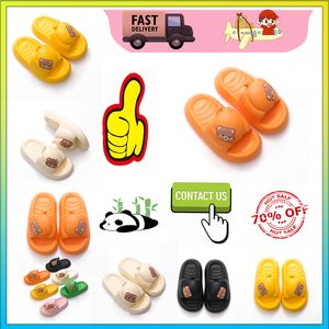 Designer Little Bear sliders slides sandals slippers for men women anti slip wear Light weight breathable cut super soft Fashion Hot unisex Pool Size 35-46