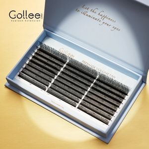 24Row Premade Fan Lashes YY Shaped C/D Curl Individual Eyelash Super Soft PBT Fiber YY Lash Extension 3D/4D/5D/6D W Shape lashes 240201