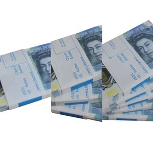 50% wielkości replika US Fake Money Kids Gra zabawka lub rodzinny papier Kopia UK Banknote 100pcs Pakiet Practaking Counting Film Propondsdahcb6b5lq8t