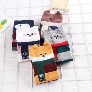 Calzini da donna corti con motivo animale Shiba Inu Cartoon femminile carino KawaiiI calzino divertente calze di cotone regalo di Natale per ragazza