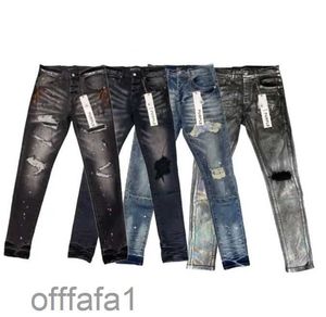 Lila män ksubi trend casual mode jeans designer lyx allt vintage jeans high street broderi tår sömmar alfabet graffiti rippade