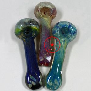 Latest Colorful Heady Smoking Glass Pipes Portable Dry Herb Tobacco Filter Spoon Bowl Innovative Decoration Handpipes Cigarette Holder DHL