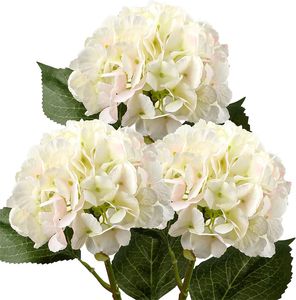 Buquê de flores artificiais de hortênsia, 47cm, hastes de hortênsia falsas, flores de seda para peças centrais de casamento, decoração de casa