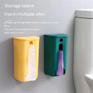 Kitchen Storage Garbage Bag Box Easy To Install Fashionable Lid Container Bathroom Waste Management Modern