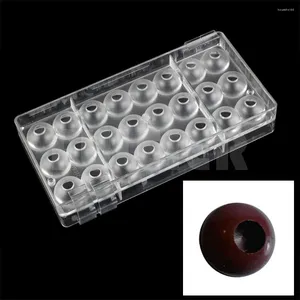 Baking Tools 2pcs/set 3D Ball With A Hole Shape Polycarbonate Chocolate Mold PC Sugarcraft Candy Cake Confectionery Pastry Tool