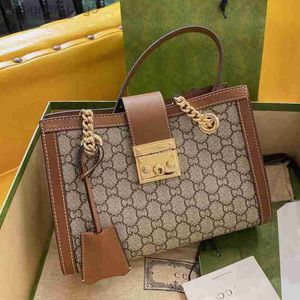 10A High Quality Shoulder Bags padlock lock bag printed shopping bag chain Tote Bag single shoulders women bag