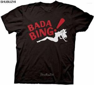 Men's T-skjortor Vuxen Black Italian Mafia Drama TV Show The Sopranos Bada Bing Men t-shirt tee Summer Novelty Cartoon Shirt SBZ3501