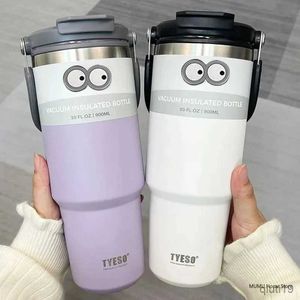 Thermoses TYESO Double-Layer Coffee Cup Stainless Steel Thermos Bottle Tumbler Cold And Hot Thermos Mug Car Insulated Cup Vacuum Flasks