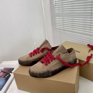 Vintage Low-top Sneakers Casual Lace-up Washed Canvas Shoes