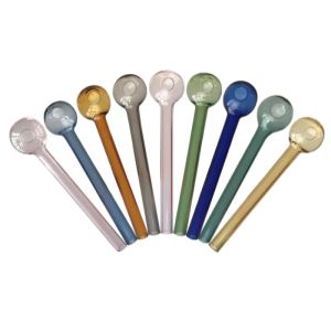 10cm colorido vidro queimador de óleo tubo fumar borosilicato dab queimadores reto pryex claro mão tubos acessórios para fumar zz