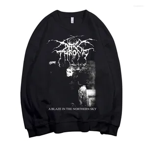 Men's Hoodies Dark Heavy Metal Darkthrone Sweatshirts Bathory Pullover Tops Casual Harajuku Streetwear Hoody