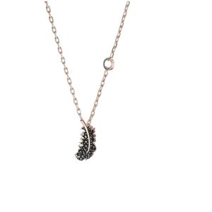 Ожерелье Swarovski, дизайнерское женское ожерелье оригинального качества, высокое качество, женское легкое ожерелье с перьями, женское элегантное ожерелье с бриллиантовым листком