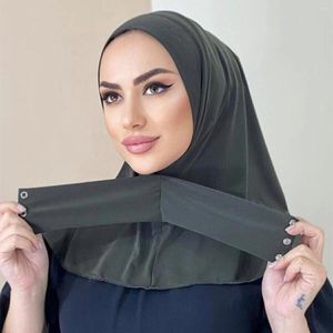 Roupas étnicas Instant Bonnet Hijab Jersey Cap Ajustável Tie Back Undercap Mulheres Muçulmanas Chapéu Turbante Mulher Hijabs para