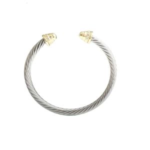 Dy Bracciale Designer Lusso Moda Uomo Donna Qualità originale Argento sterling Classico Braccialetti aperti Hip-Hop Colletto retrò Gioielli Compleanno Prese