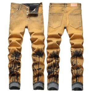 Lila jeans denim byxor mens jeans designer män svarta byxor avancerad kvalitet rak design retro streetwear casual sweatpants pu3598