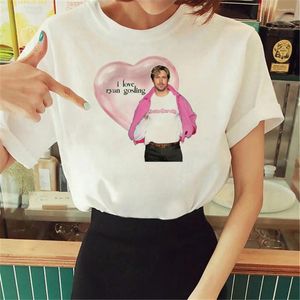 Kvinnors T -skjortor Ryan Gosling Tee Women Designer Comic Anime Shirt Kvinnliga japanska kläder