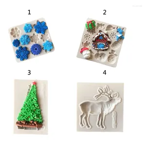 Baking Moulds Sugarcraft Christmas Snowflake Silicone Mold Fondant Cake Decorating Tools Chocolate Gumpaste