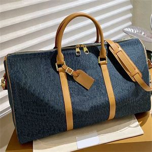 Chic Denim Designer Duffle Bag Alta Qualidade Saco de Viagem Bagagem Designers Bag Mulheres Bolsa De Luxo Moda Clássico Grande Capacidade Bagagem 45cm