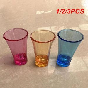 Çubuk Araçlar 1/2/3pcs Set Renkli Plastik S Cam Club Tumbler Likör Düğün Şarap Camları Kokteyl Pint Mermi Votka Kupası 6 6x4 3x3