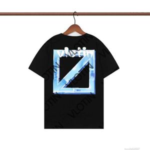 2023 NOWOŚĆ LUSURYSUSURY OFERTY ODWIEDZIONY Koszulka Tee Tee i kobiety luźne koszulki Man Casual Street Graffiti Shirt Bluza T-shirty Offs White Dry9