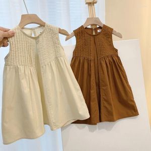 Abiti da ragazza Moda per ragazze Abbigliamento per bambini Cotone organico Doppia garza Allentato Principessa Abbigliamento casual per bambini