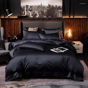 Bedding Sets 600TC Egyptian Cotton Gray Set US Queen King Size 4/6Pcs Duvet Cover Deep Pocket Fitted Sheet Bed Pillowcases