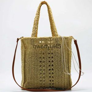 ショルダーバッグ新しいクラフトOllowed Straw Woven BagシングルソルダークロスボディBeigeh2421