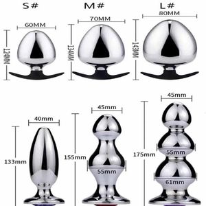 Selling Anal Plug Dildo Huge Fist Strap On Sex Toys For Men/Women Masturbators Stainless Steel Toys Big Butt Plug Wearable 240129