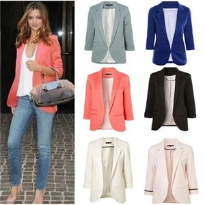 Autumn Spring Ladies Blazer Long Sleeve Blaser Women Kurtka dla kobiet żeńska blezer femme różowy niebieski biały czarny blezer 240201