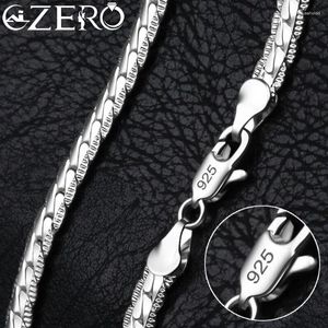 Hängen 20-60 cm 925 Sterling Silver Luxury Brand Design Noble Necklace Chain For Woman Men Fashion Wedding Engagement Jewelry