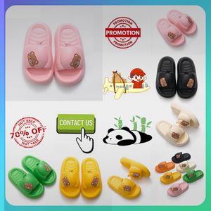 Designer Flat Little Bear Sliders Slides Sandals tofflor för män Kvinnor Anti Slip Wear Breable Low Cut Super Soft Fashion Hot Unisex Pool Storlek 35-46