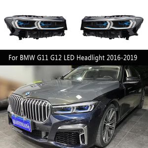 Accessori auto DRL Luce di marcia diurna per BMW Serie 7 G11 G12 Gruppo faro a LED 16-19 Lampada anteriore Streamer Indicatori di direzione