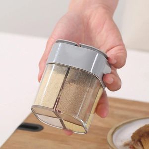 Storage Bottles 4 In 1 Kitchen Seasoning Box Flip Top Design Spice Containers For Family El Barbecue Bottle Clear Jar