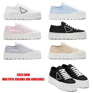 canvas flat Platform tennis nylon Shoes Designer sneaker Casual loafer Womens Mens Luxury Outdoors High quality Gabardine walk Classic hike lace up trainer shoe run