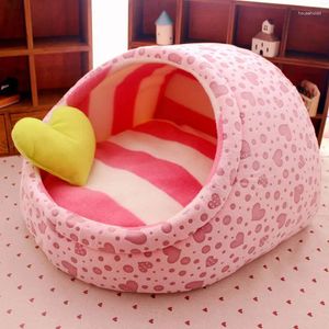 Kennels Pet Dog Bed House Cat Nest Kennel Warm Princess Beds For Small Dogs Washable