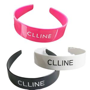 CE Luxury Brand Harts Acrylic Vintage pannband Fashion Japen Style Letters Brown Designer Pink Black White pannband Tillbehör