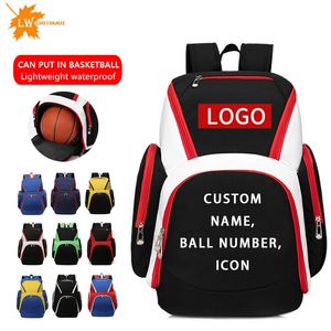 Zaino da basket personalizzato Borsa da palestra sportiva da uomo Borsa da calcio per giovani Zaino di grande capacità Modello stampato personalizzato 240124