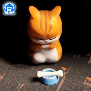 Decorative Figurines 1/3/9Pcs Mini Cat Ornaments Figures Statue Cute Model Desktop Toys Gifts For Room Children Kids Car Home Decoration