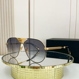 Gold Metal Pilot Sunglasses Gray Bradient Lenses Mens Shades Sonnenbrille Shades Sunnies Gafas de Sol UV400 Eyewear مع صندوق
