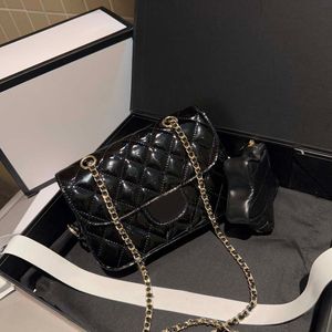 Woman Designer Messenger Man Wallet Patent Leather Metal Glitter Star Solid Color Chain Bag High Quality Handbag Shoulder Pur 423