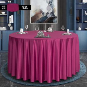 Table Cloth Vertical Smooth El Round Solid Color Banquet Thick