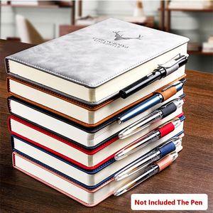 360 sidor Portable Extrathick WaxFeeling Leather A5 Log Notebook for Daily Work Office School Supplies Korean Stationery 240127