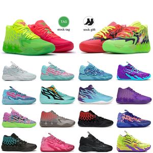 2024 جودة Lamelo Ball Shoes أحذية السلة للنساء Mens Mb 02 03 Rick and Morty Queen City Fade Galaxy Lunar New Yeall Platfrom Sports Sneakers Trainers