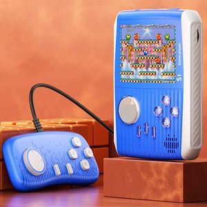 Hochwertige S1 Mini-Handheld-Videospielkonsolen mit integriertem 666-Spiele-Retro-Game-Spieler, Spielekonsole mit zwei Rollen, Gamepad, Geburtstagsgeschenk für Kinder und Erwachsene