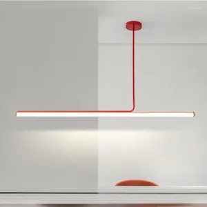 Pendant Lamps Retro Lights Minimalist Nordic Long Tube Light Dining Table Creative Bar Counter Strip Luxury Lustre Loft