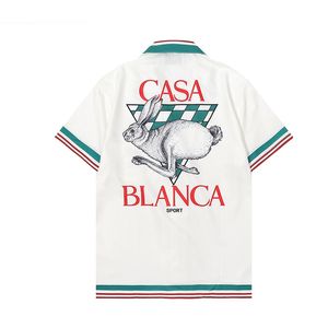 Casa Blanca Casablanc Camicia Casablanca Casa Uomo Casablancas Camicia Designer Magliette Graphic Tee Mens Magliette Cotone Blu Nero Whirt Outdoor Be on Foot Climb 6208