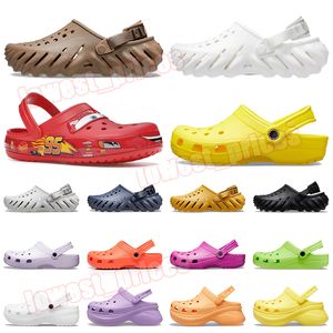 crocs echo sandals croc classic clog slides تمساح نمط صدى الصنادل مصمم ربطة عنق الصليب الكلاسيكية قباقيب الصنادل للرجال السيدات والأطفال منصة النعال كروس Bayaband Dhgate 【code ：L】